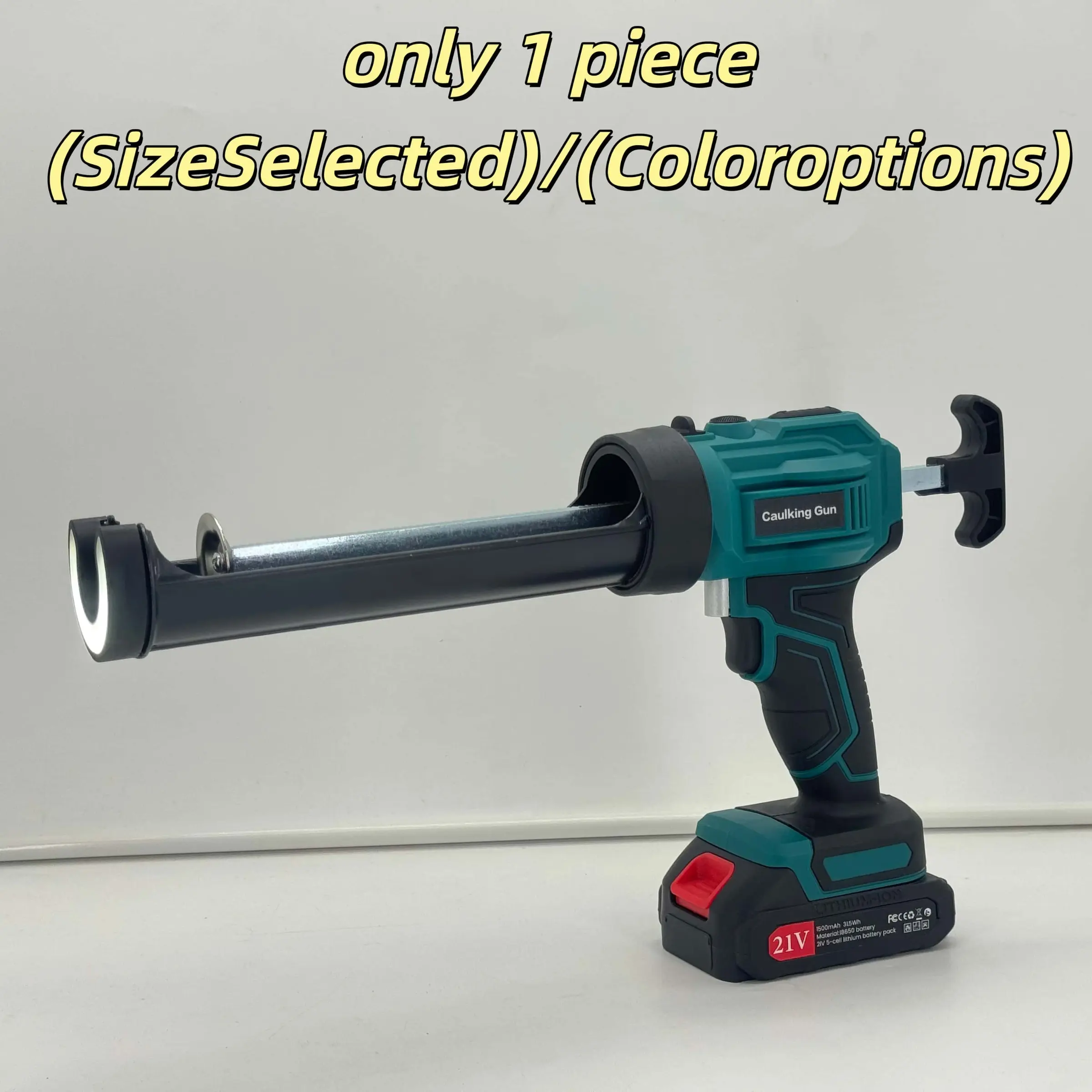 Cordless Electric Caulking Gun 21v, 2000mah Battery & Charger, Adjustable Speed LED Light, Silicone Sealant Gun for Sealing, Portable
