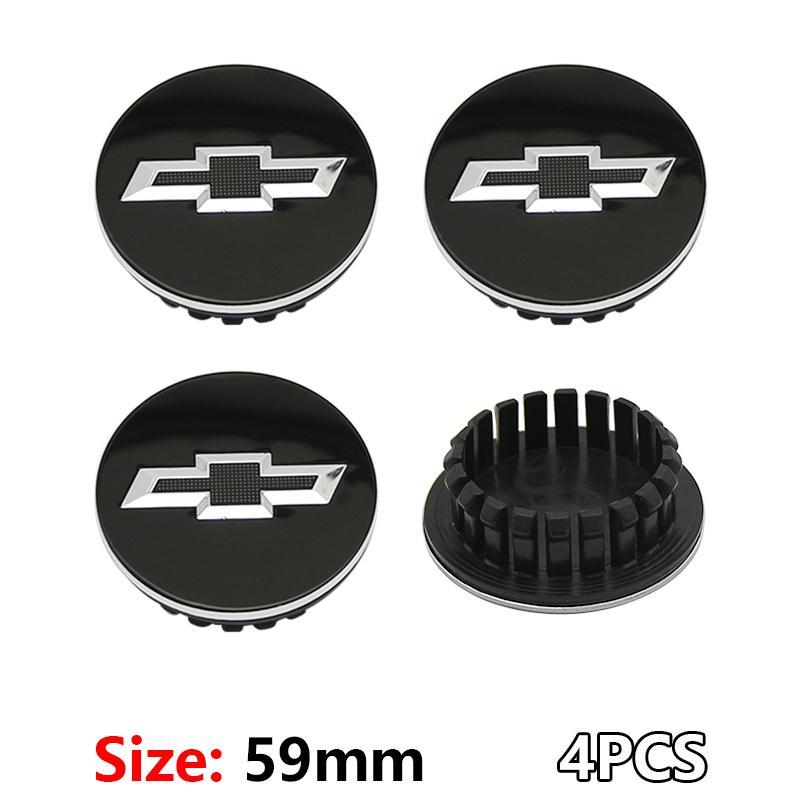 4pcs 53mm 59mm 84mm Chevrolet logo car emblem Wheel Center Hub Cap auto Rim refit dust-proof badge covers styling accessories