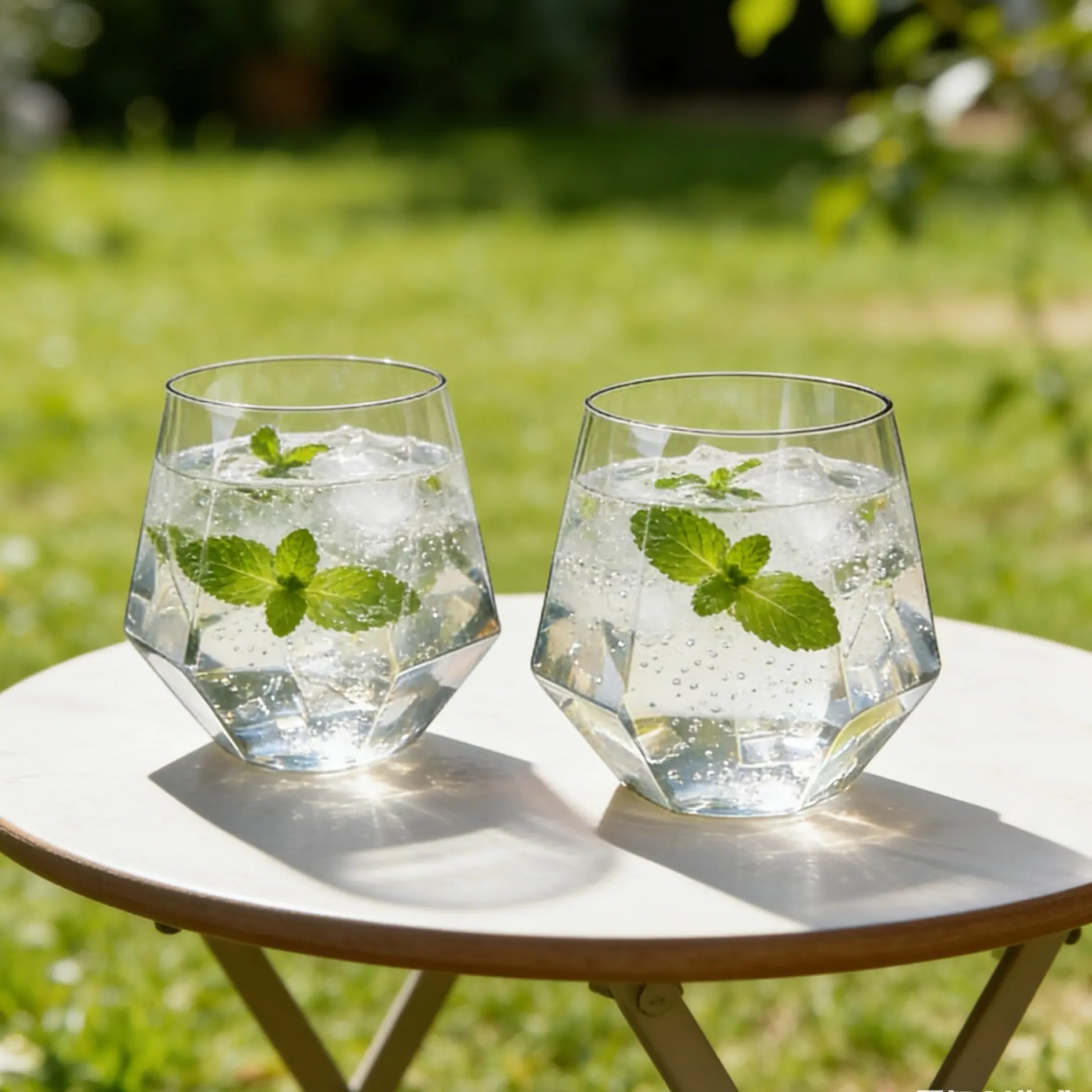 24-Pack Luxury Rhombus Wine Glasses, Durable Multi-Use Cups for Home, Parties, Outdoor Picnics, Weddings, Bars, High-Aesthetic Trendy Design