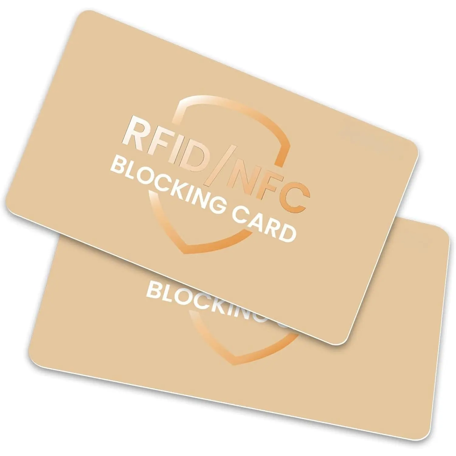 RFID Blocking Card 2 Pack,  Card Protects Entire Wallet, Credit Debit Card Protector, Anti- NFC Contactless Blocker