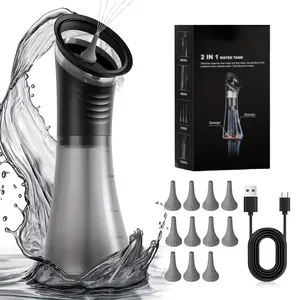 Professional Electric Earwax Removal System, 3-Gear Hydraulic Ear Cleaning Set with Water Temperature Sensor, Visible Waste Bin and USB Charging, Ear Cleaning Water Machine, Ear Irrigation System, Earwax Remover