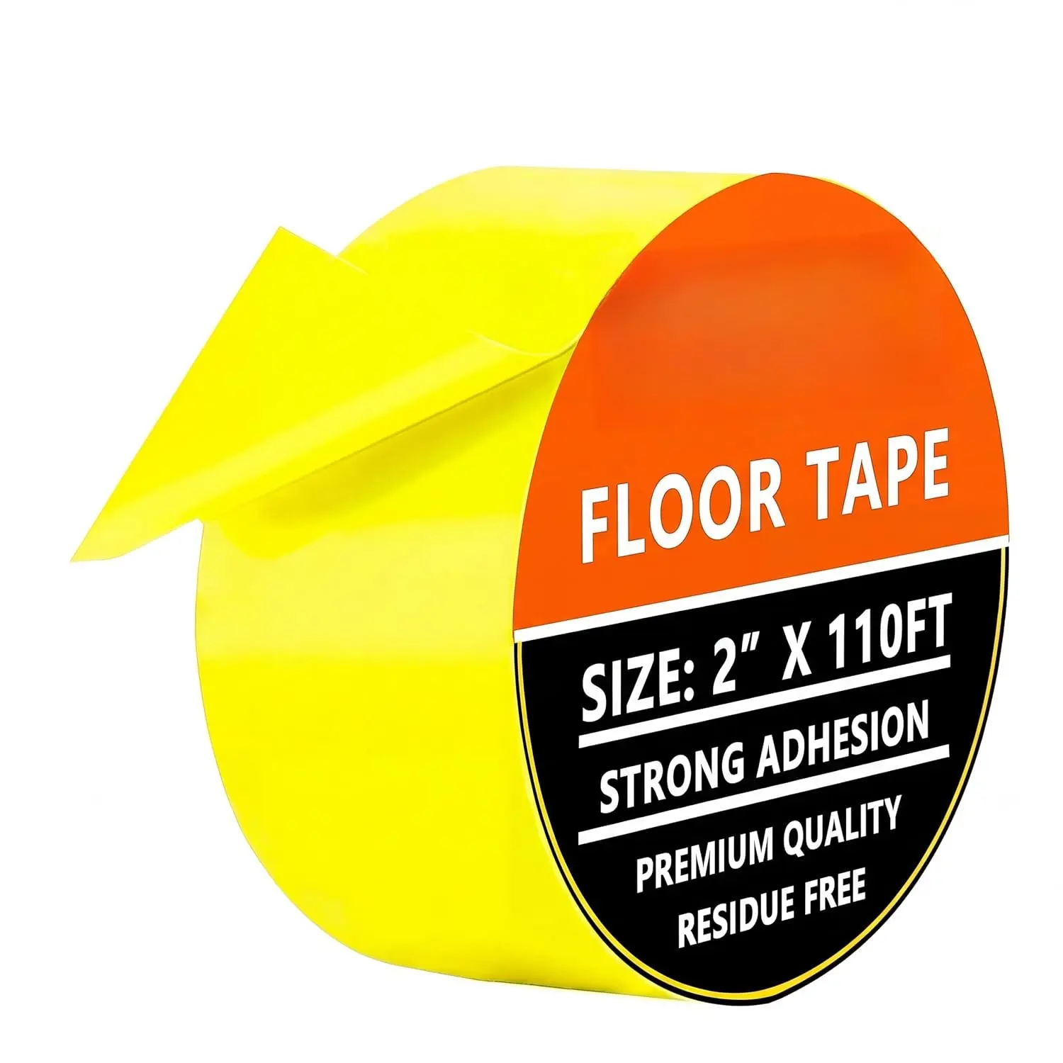 2" x 110FT Yellow Floor Marking Tape and Dance Splicing Tape, Caution Gym Floor Tape  Safety Stripe Tape for Floor Marking, Athletics, School, Restaurants, Equipment and