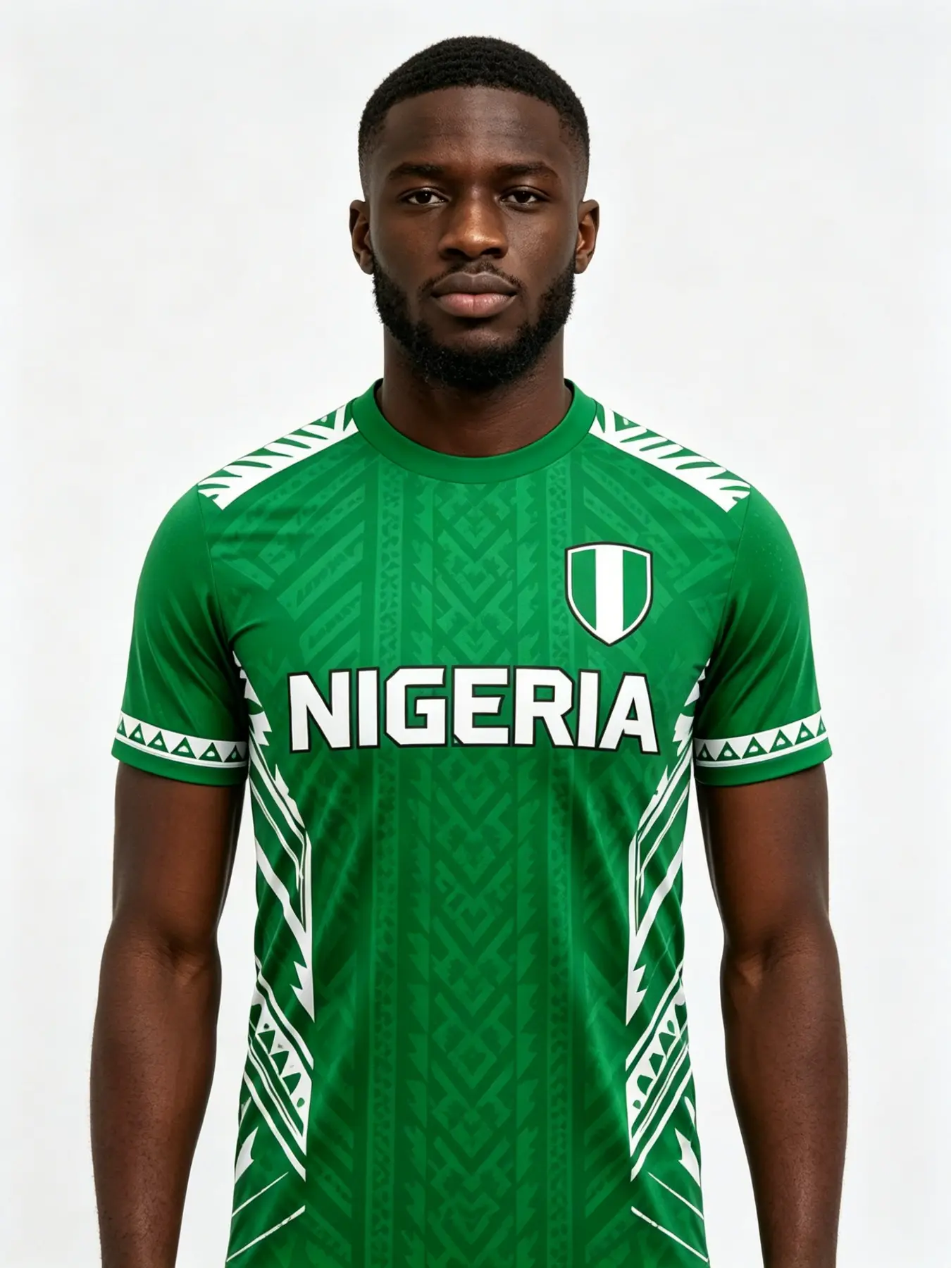 2026 Nigeria Football Team Round Neck Sports Shirt, Sportswear for Summer, Unisex Quick-Dry Soccer T-Shirt, Moisture-Wicking Breathable Fabric, Ideal for Training