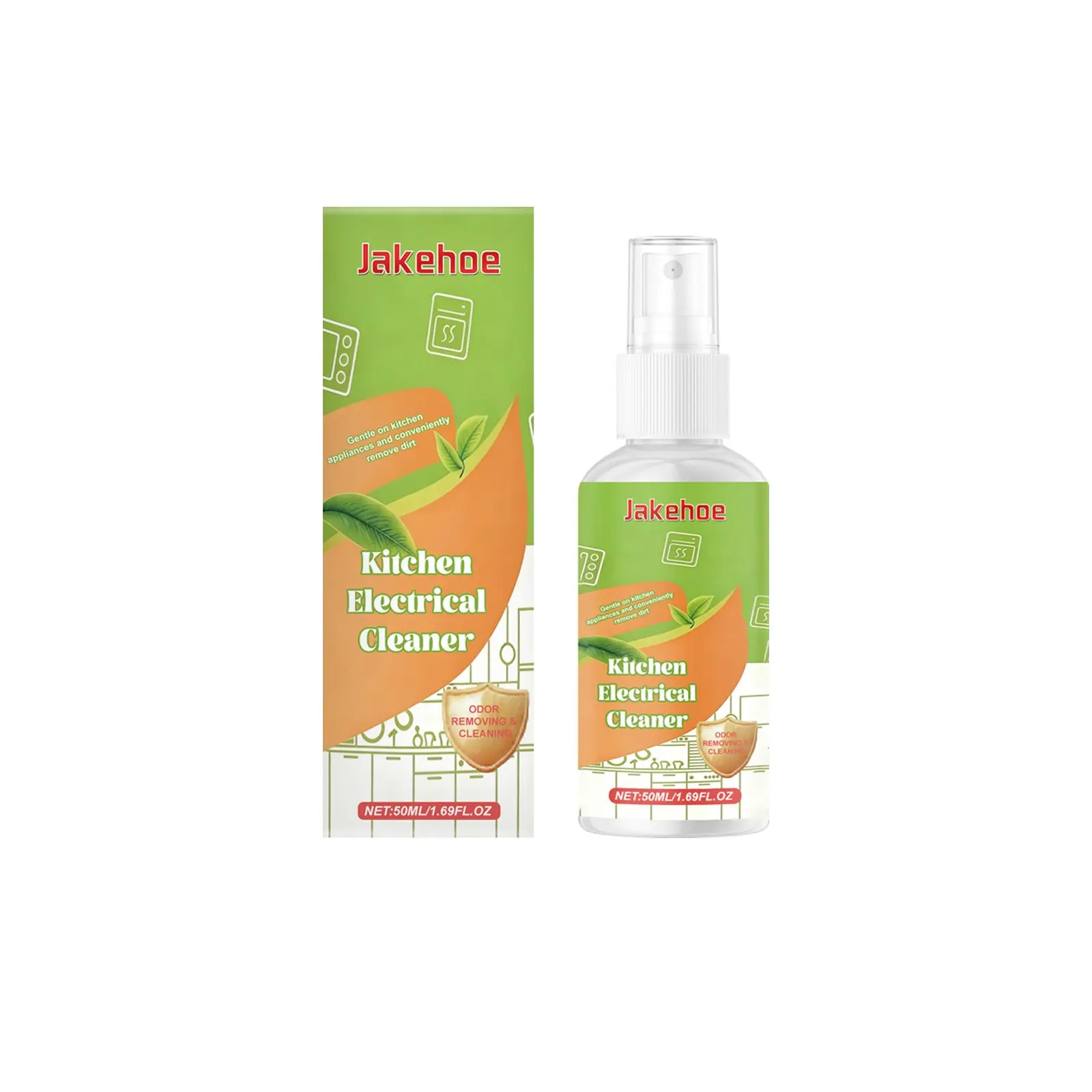 Kitchen Appliance Cleaner Spray, Gentle Fragrant Formula for Daily Use, Multi-Surface Oil Stain Remover, Ideal for Kitchen Appliances