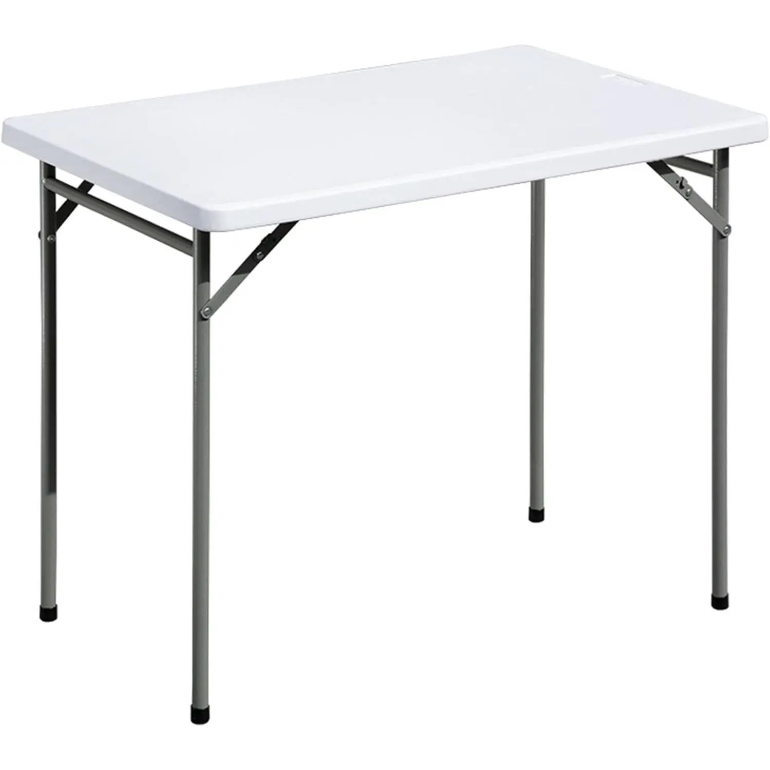 Folding Table 3ft Rectangular All-Occasion Plastic Folding Event Table for Indoor and Outdoor, Portable Desk, Camping, Durable and Stable, HDPE and Steel, Wide Application, White
