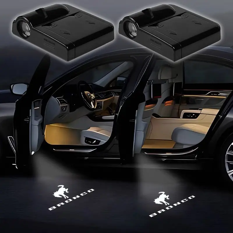 2pcs LED HD Car Door Welcome Light, Auto Logo Projector Lamps for Ford Bronco Sport 2020-2022, Stylish Accessories for Cars, Car Welcome Lights