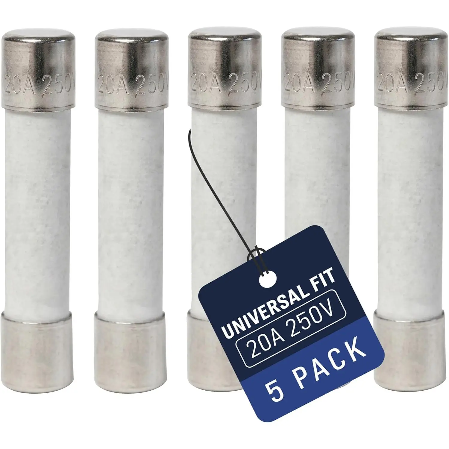 20 Amp Microwave Fuse 250V Slow-Blow, 20A Ceramic  for  WB27X10388, , , , , , ,  SFE 20 Amp Fuse, 6x30mm, (5 Pack)