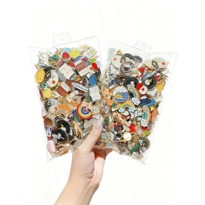 2026 New 10/30/50Pcs Random Japanese Cute Cartoon Blind Bag Brooches Set, Fashion Lapel Pins for Clothes, Bags & Outdoor Sports Protective Gear Decor Accessories