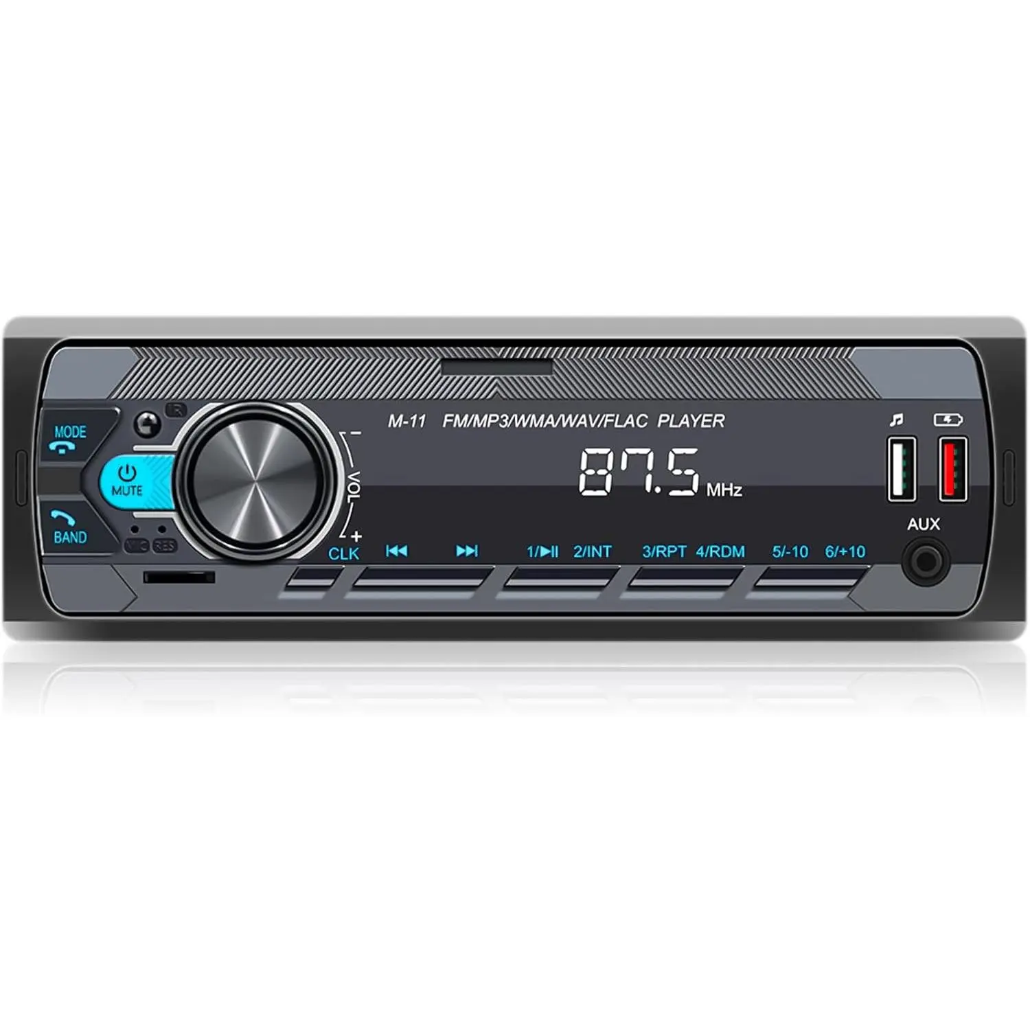 Single Din Car Stereo with Bluetooth 5.0 Hands Free Calling Voice Control Car Stereo FM Radio Car Mp3 Player USB AUX Port Audio Recording Car Audio System Car Audio Receivers
