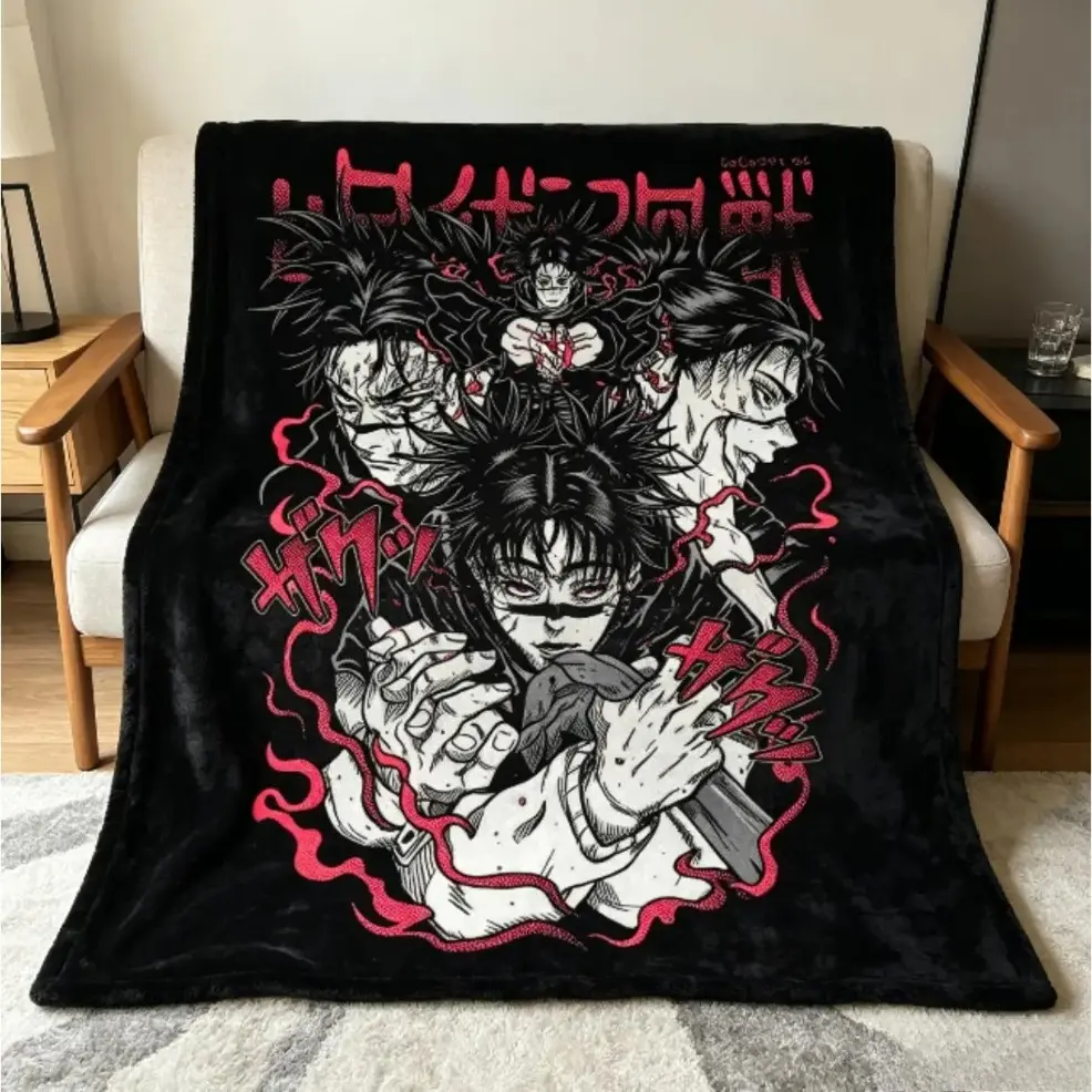 Jujutsu Kaisen Choso Blood Manipulator Figure Print Blanket Ultra-Soft Comfy Lightweight Breathable Cooling Throw Blanket for Bedroom Sofa Couch, Summer AC Blanket, Baby Infant Blanket Adults Kids Blanket, Anime Graphic Perfect Father's Day & 4th of July