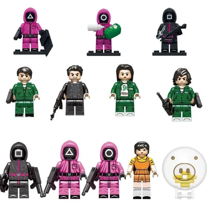 2026 hot item Hot Toys Squid Game Anime Cartoon Mini FiguresBricks Toy Dolls Building Blocks Assemble Toys Model Children Christmas Gifts