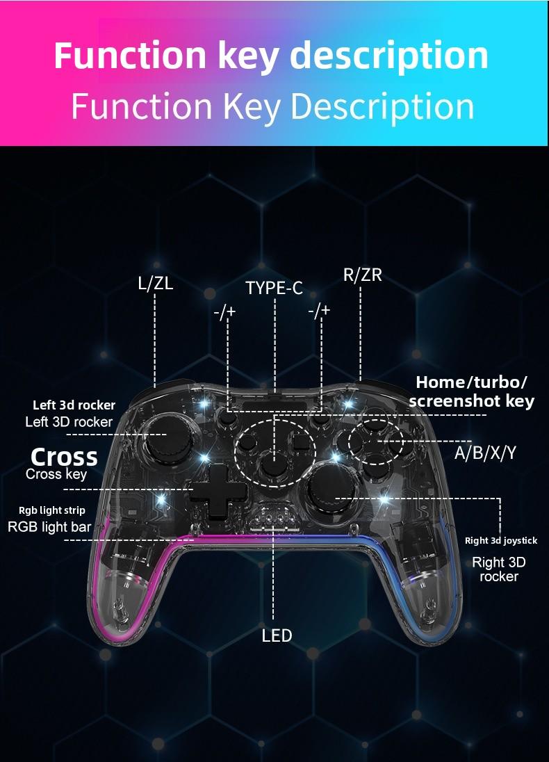 Wireless Bluetooth Dual Controller for Switch PC Steam Android iOS Gamepad