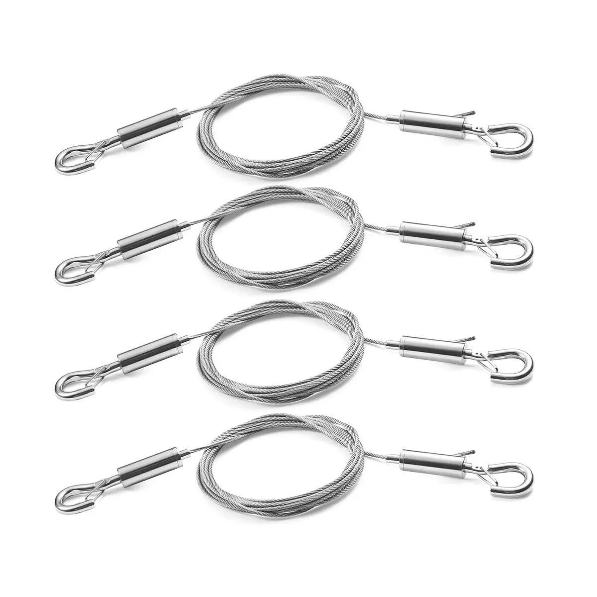 Picture Hanging Wire Kit, 4 Pcs Heavy Duty Stainless Steel Rope 3M X 1.5MM, Holds Up to 30KG (66LB) for Mirrors, Frames, Artwork, Adjustable
