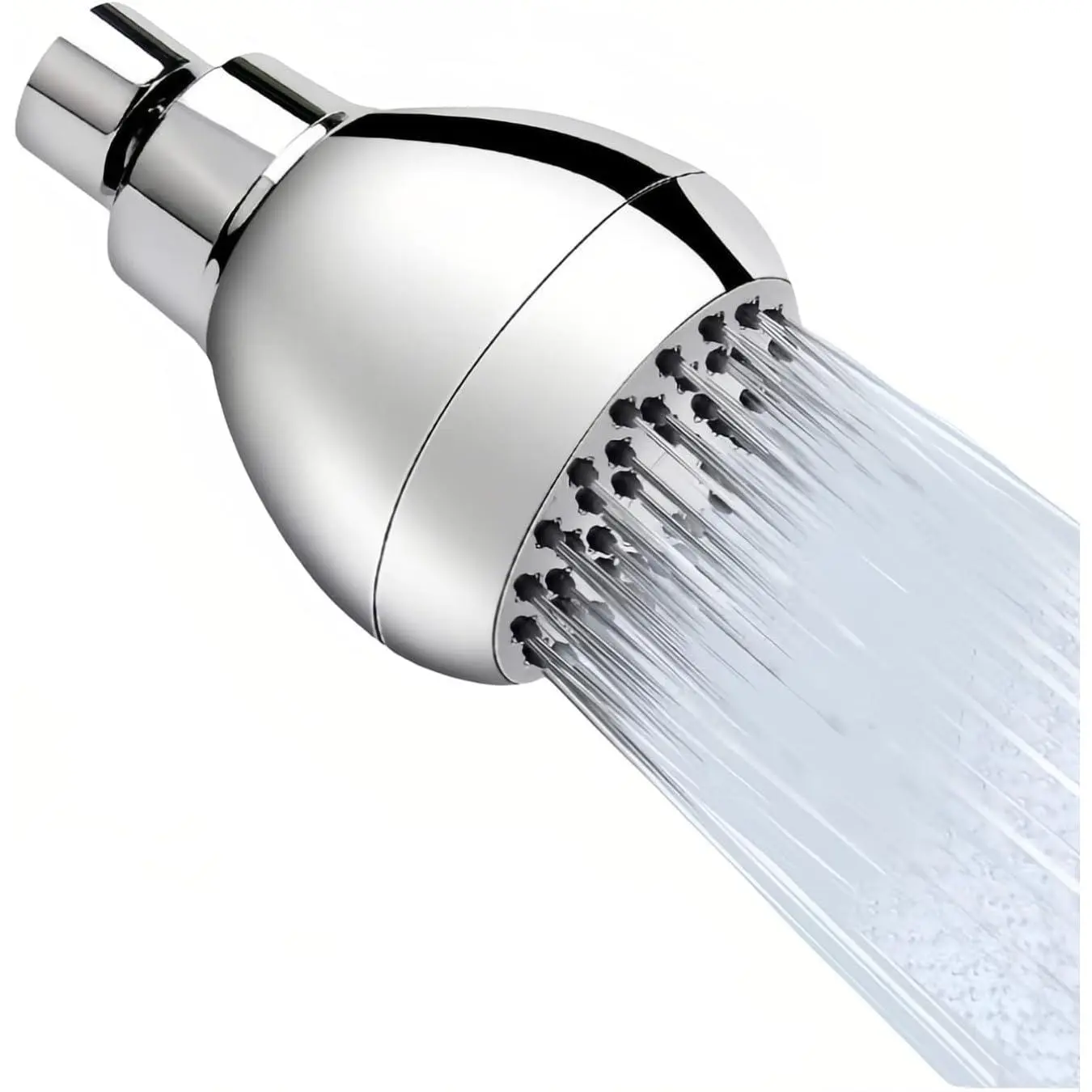 High  Shower  3" Chrome - 360° Rotating Self-Cleaning Jets, Water Saving Flow Optimizer, Easy Install & Rustproof ABS,  Rainfall  for Adults/