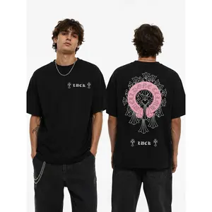 ✟Ʊ🖤Men's 2026 Refresh Classic  T-Shirt Horseshoe Gothic Graphic Print  Street Casual Tee Cotton Breathable Short Sleeve Streetwear Top - Menswear