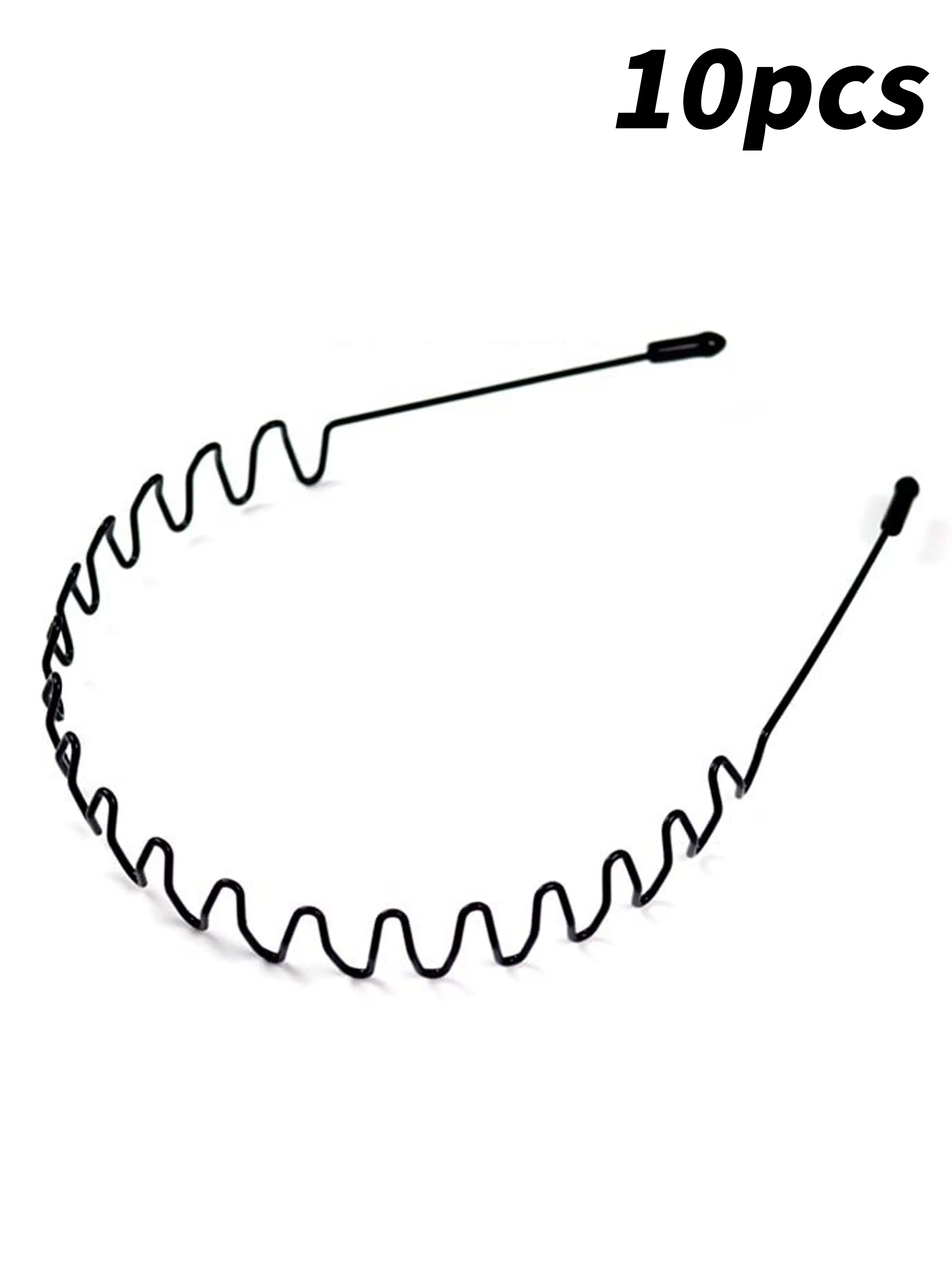 10Pcs Invisible Wave Metal Non Slip Headbands for Men Women Girls, Anti-Slip Zigzag Hair Hoops, Minimalist Daily Hair Accessories Ideal for Thick Hair Hairbands