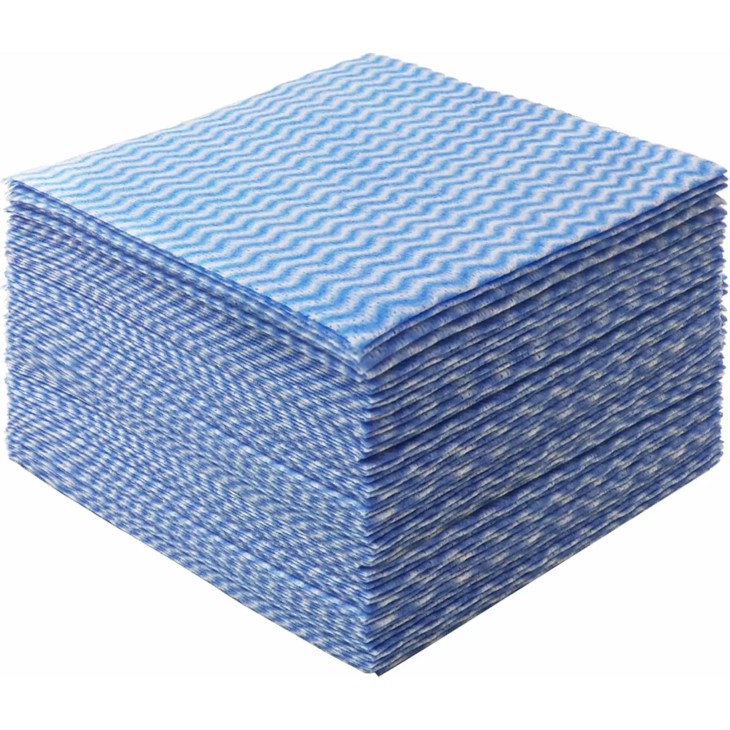 Disposable Cleaning Cloths  Dsih Cloths for Kitchen Disposable Dish Rag Dry  11.8x11.8 inch Pack of 100, Blue