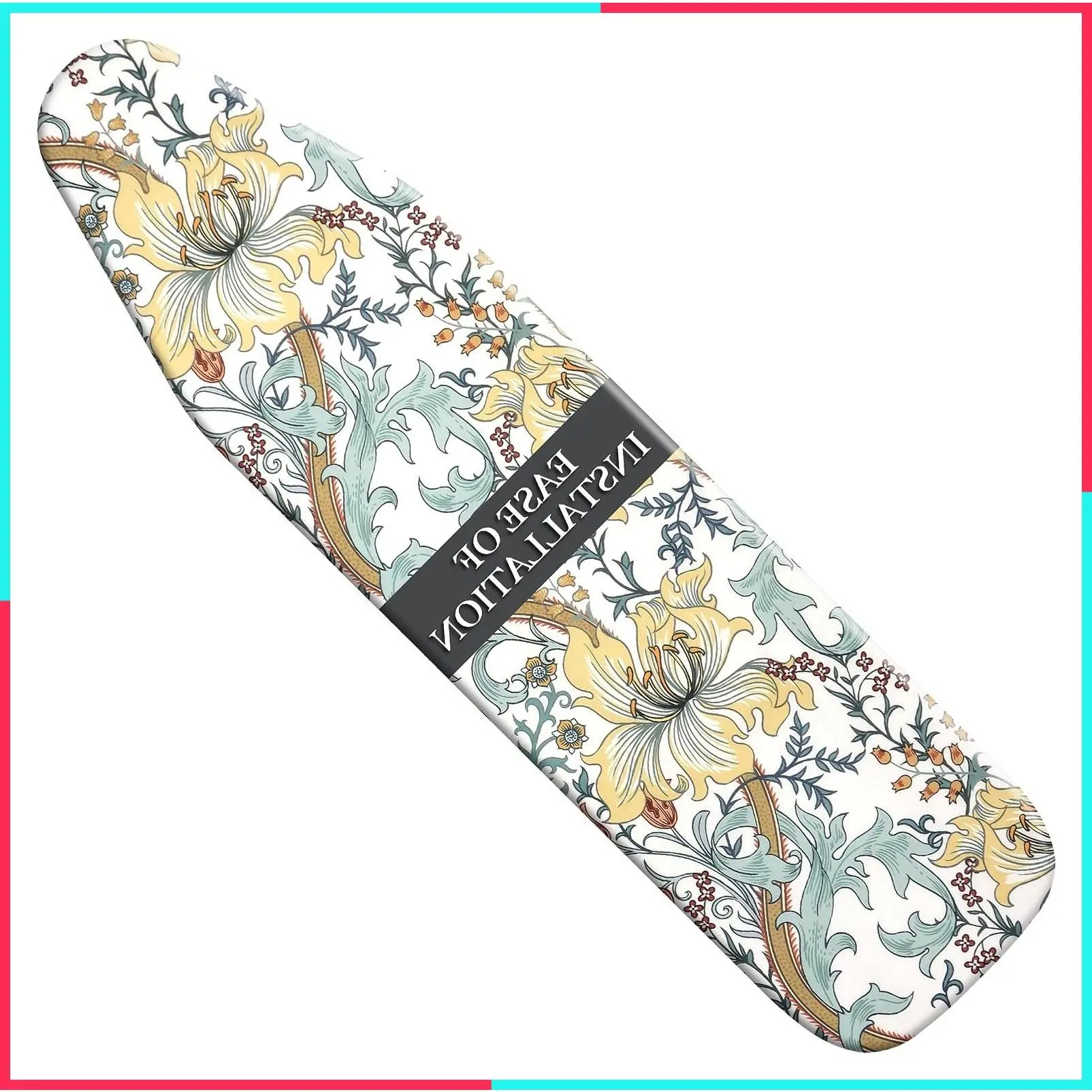 Standard Size Ironing Board Cover and Pad, Full Size Scorch Resistant Padding, 100% Organic Cotton, Heat-Resistant & Washable – Elastic Trim for Easy Installation