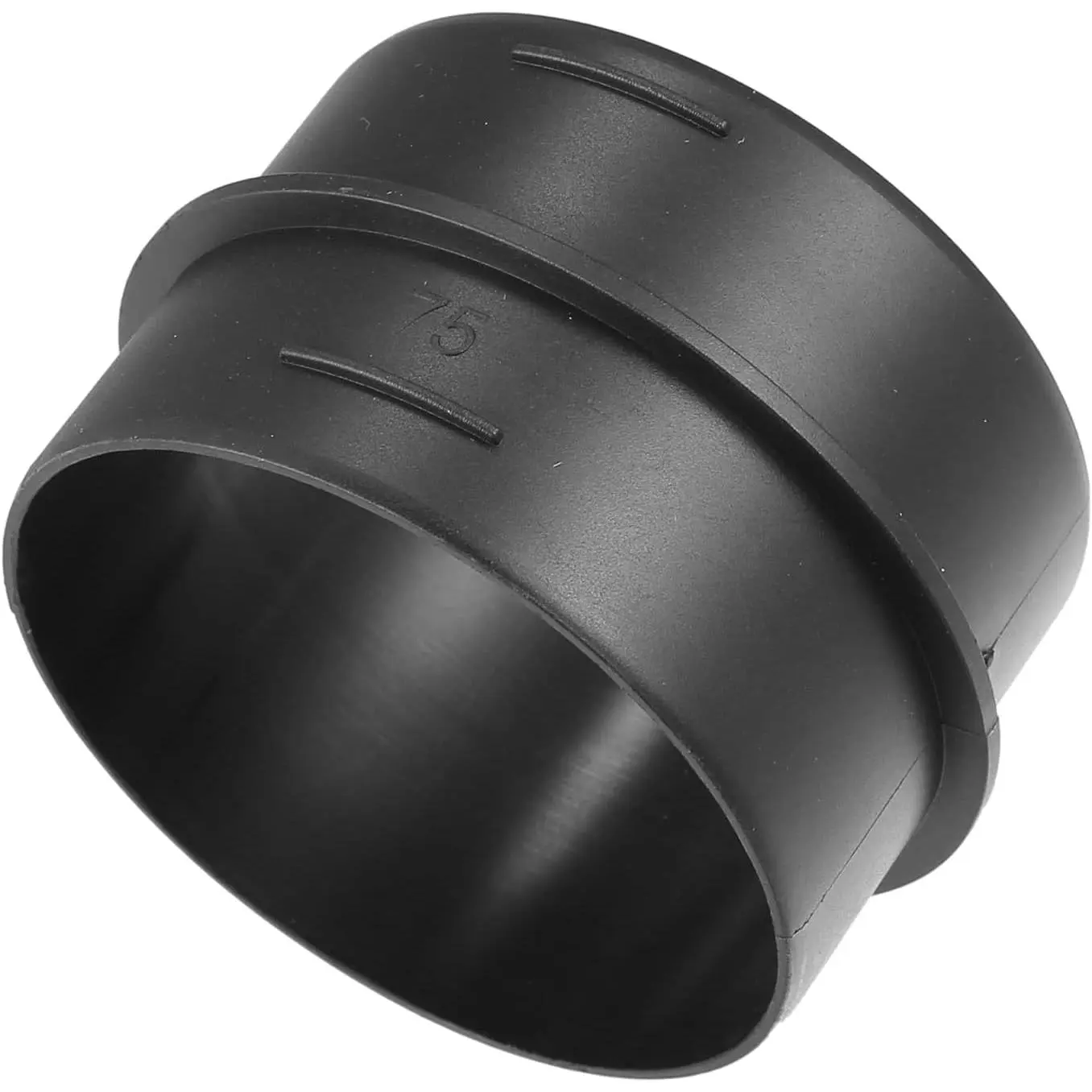 Air Ducting Connector Straight Air Heater Duct Joiner Connector Pipe 2.95'' 75mm OD Black Replace