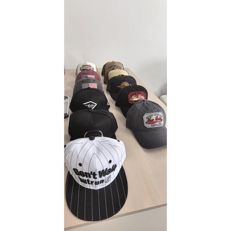Hip-hop cap, street fashion item, flat-brim cap, baseball cap--headphone style, black 🎧