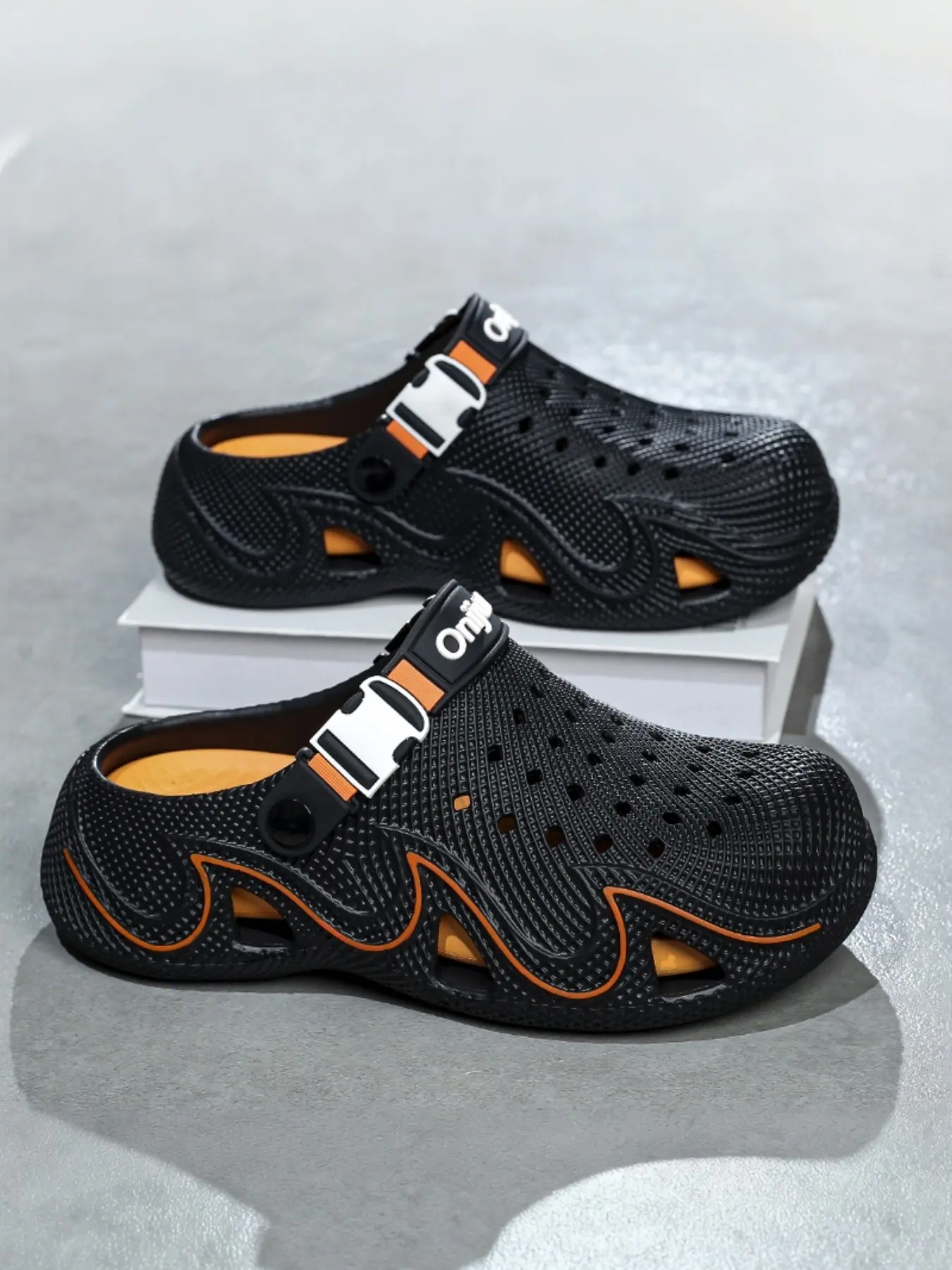 Men's Summer Waterproof Durable Hiking Beach Shoes, Fashion Casual Running Sandals, Cloud Clog, Breathable Mesh Design, Comfortable Fit
