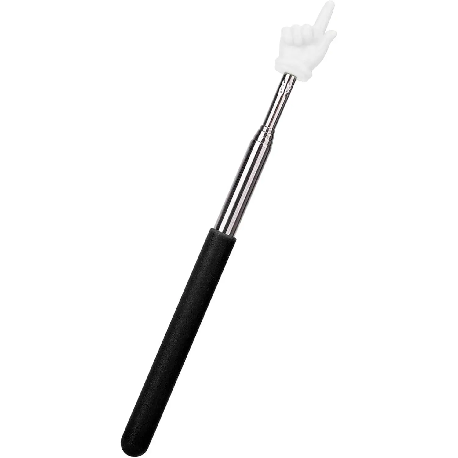Black Extendable Telescoping Finger Pointer Stick, Office Presentation Supplies, Classroom Essentials, Office Accessories