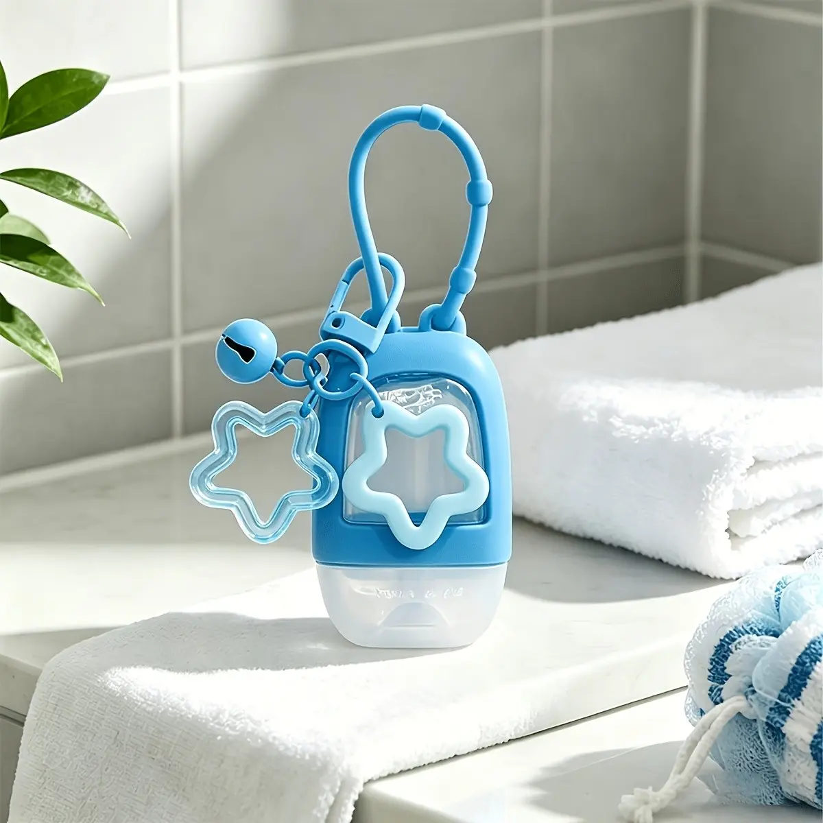 Refillable Hand Sanitizer Bottle, Portable Leak-Proof Design, Reusable Soap Dispenser, Travel Size, Silicone Sleeve, Office Gym School Use
