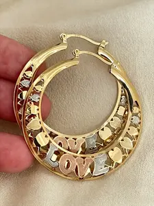 Elegant Handcrafted Letter Hook Earrings, Statement Earring, Earring Hoops, Zinc Alloy, Perfect for Women's Wedding & Party Jewelry, All Seasons Accessory
