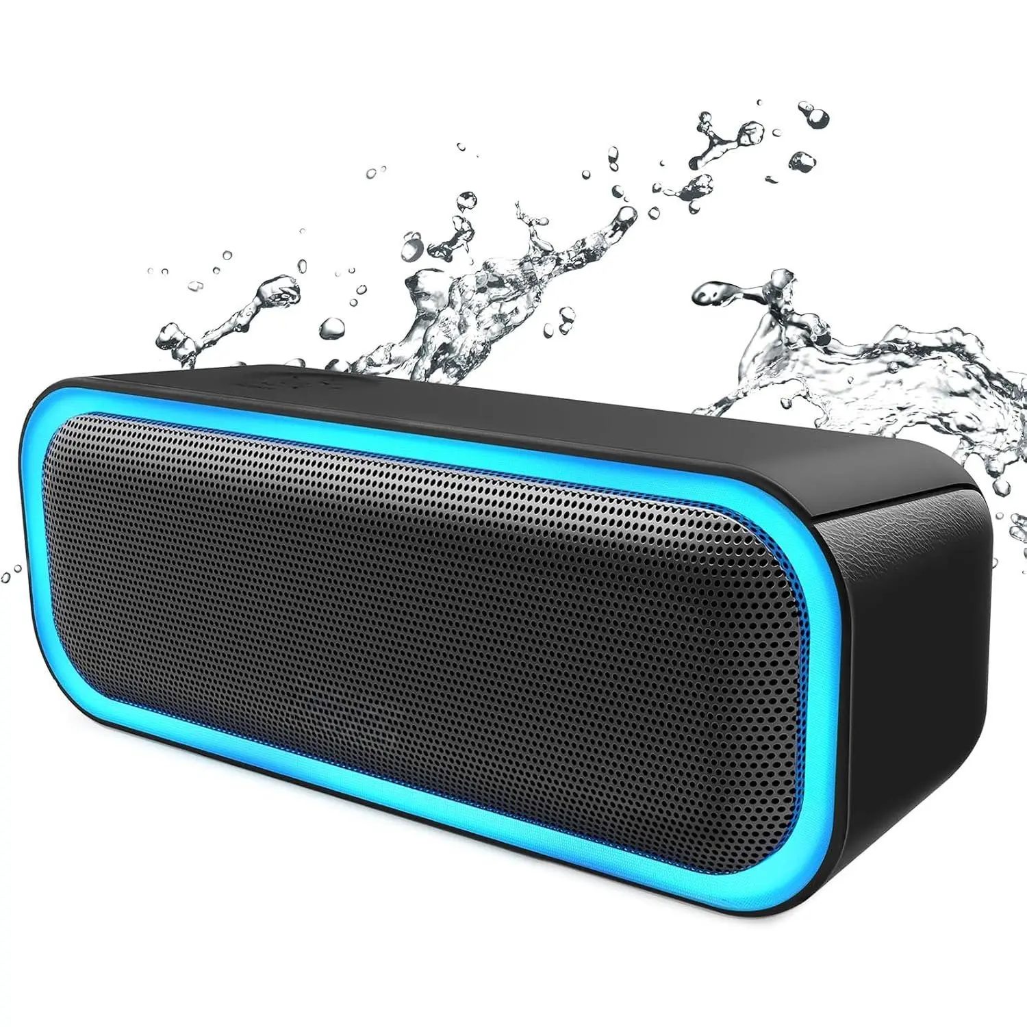 SoundBox Pro  Speaker, 20W Stereo Sound,  Extra Bass | Portable, 20H Playtime, Multi-Colors Lights, TWS Pairing, IPX6 , Hiking, Camping, Outdoor, House Party Use, Black