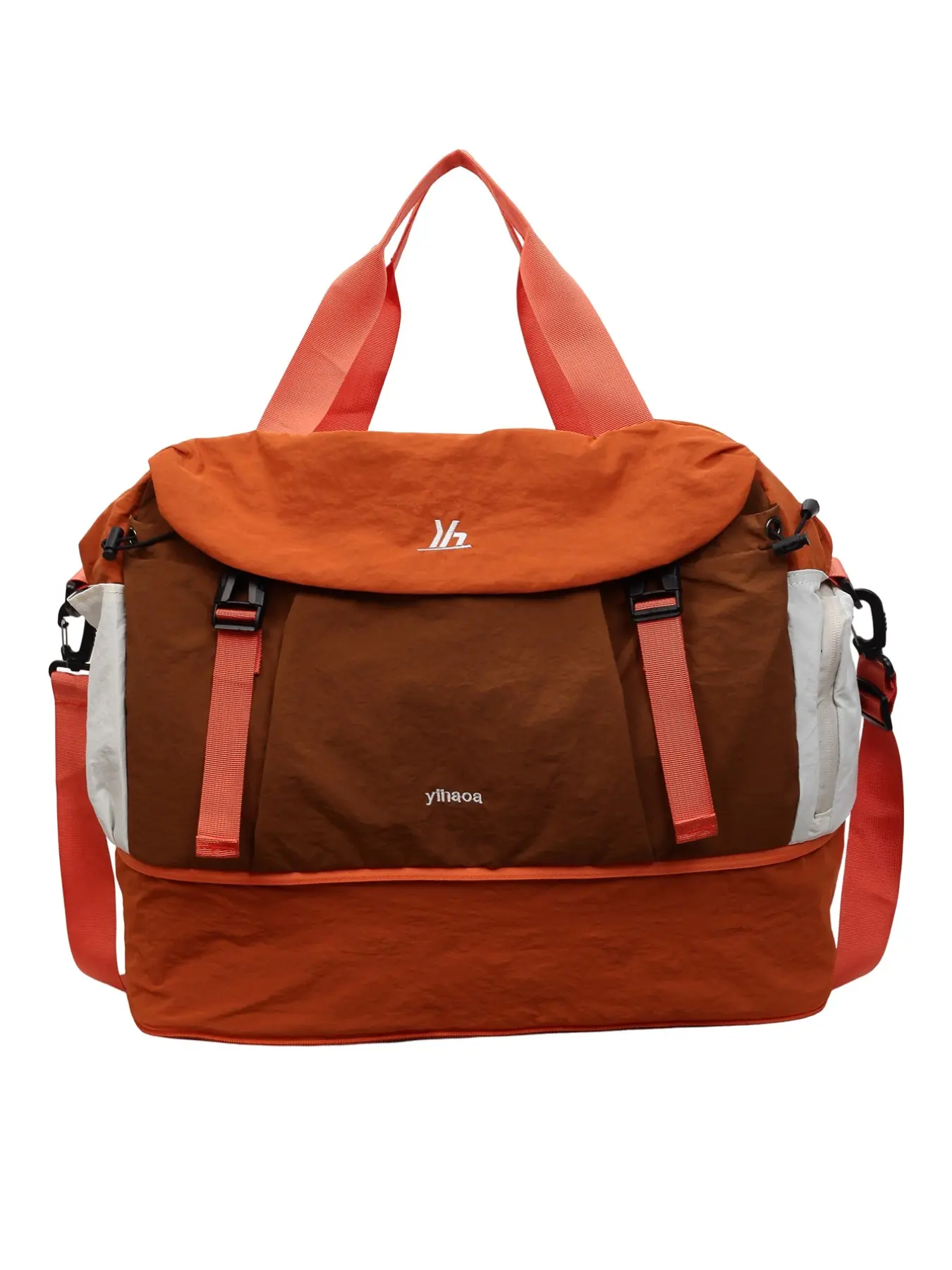 Block Expandable Travel Tote Bag, Detachable Shoe Compartment, Multi-Pocket Sports Training Backpack, Durable Outdoor Camping Bag