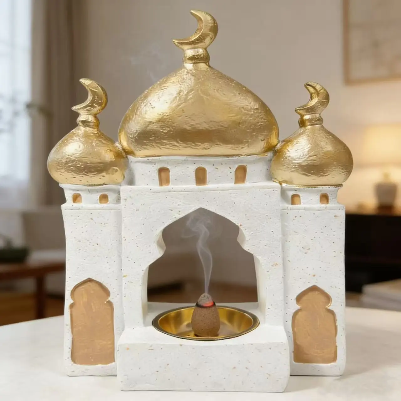 Golden Roof Wall Islamic Religious Sculpture, Arabic Style Architecture Decor Ornaments, Middle Eastern Art, Perfect Gift for Ramadan, Eid, Islamic New Year