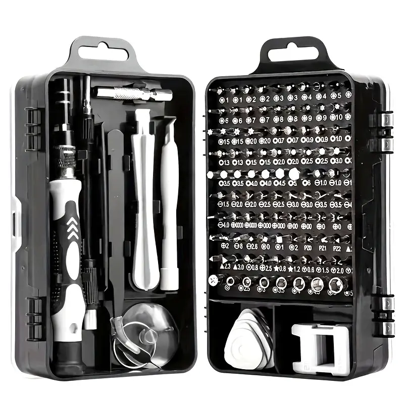 Precision Screwdriver Set with 115 Different Sizes, Professional Repair Tool Kit for Electronics, Phones, Watches, Cars, Magnetic Handle, Multipurpose Screwdriver Kit