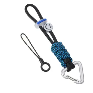 7-Core Heavy Duty Paracord Braided Keychain, Handmade Aluminum Alloy Carabiner Lanyard. Tactical Survival Tool for Backpack, Water Bottle & Earphone Hook. High Strength Contrast Color EDC Gear, Outdoor Gift for Men 2026