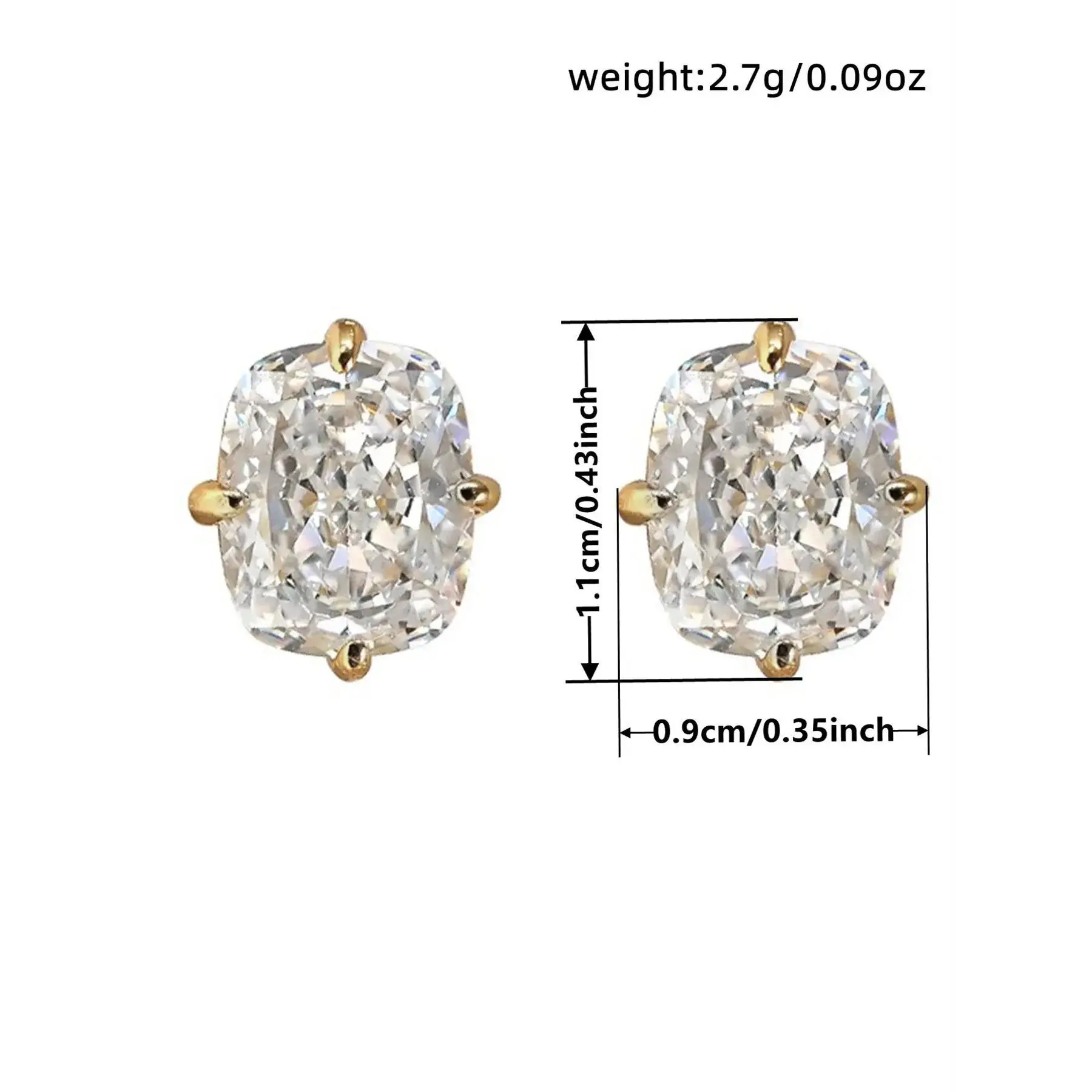 1 Pair Romantic Cubic Zirconia Stud Earrings Ear Studs For Women For Party Engagement Anniversary Jewelry Valentine's Day Gift Bride Earrings elegant minimalist stud earring jewelry engagement anniversary party jewelry valentine crystal hoop