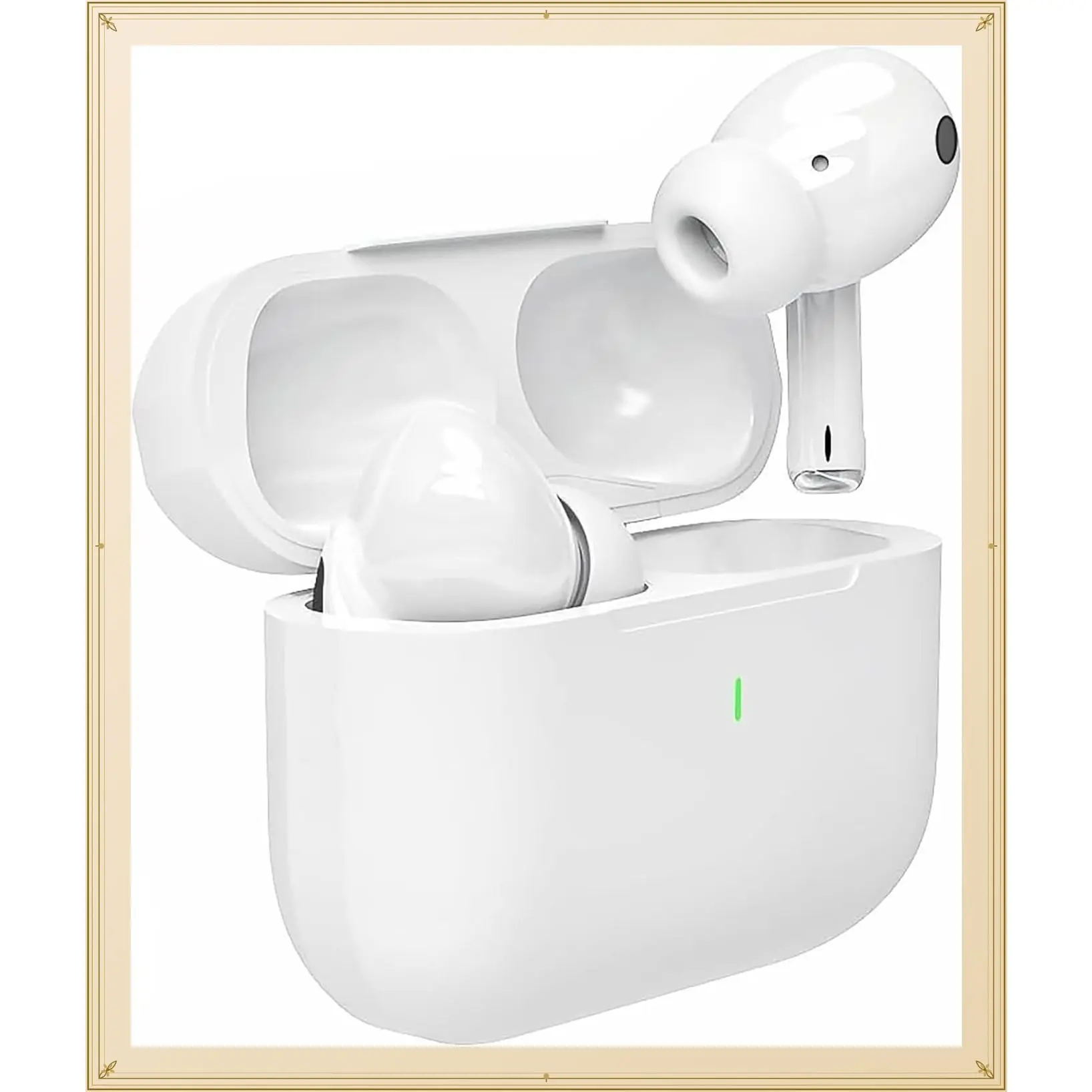 Wireless Earbuds Bluetooth 5.3 HiFi Stereo, ENC Noise Canceling, IPX7 Waterproof, Charging Case for Gym/Running/WorkGift