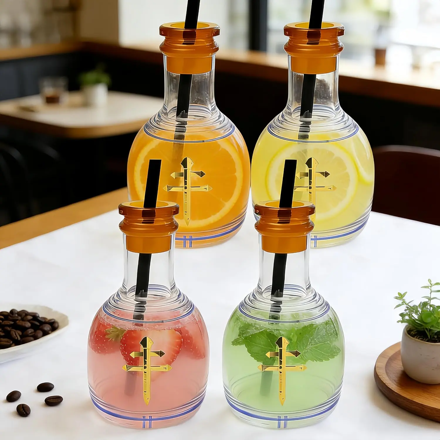 Patron Bottles Empty For Drinks for Wedding Party Favor Personalized Decoration - 12oz  Patron  Cups With Straw, Straw Ball  Cup