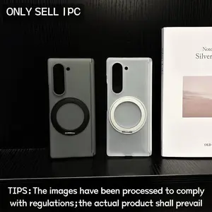 Dual-axis Ice Mist 360° Rotating Bracket Phone Case for Samsung Galaxy Z Fold 7/6/5/4, Fashionable and Minimalist Protective Cover, Unique Design Suitable for Daily Use, Protective Shell