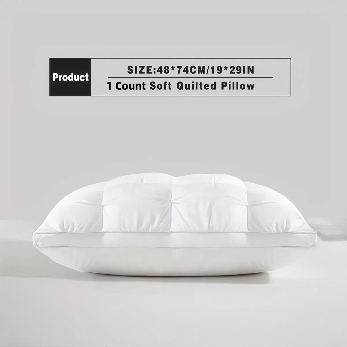 Solid Color Comfortable Fluffy Pillow, 1 Count Soft Neck Supportive Memory Foam Pillow, Sleeping Pillow for Home Bedroom, Bedding Supplies, Bedroom Accessories, Memory Foam Cushion