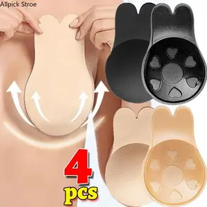 Strapless Bra for Women, Silicone Adhesive Push Up with Invisible Breast Lift for Formal Dresses and Wedding Wear, Strapless Bras