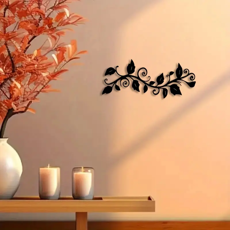 1pc Ivy Metal Wall Decor, Modern Home Decoration, Ideal for Living Room, Bedroom, Balcony, Porch, Outdoor Fence, Easy to Hang, Perfect Moving Gift