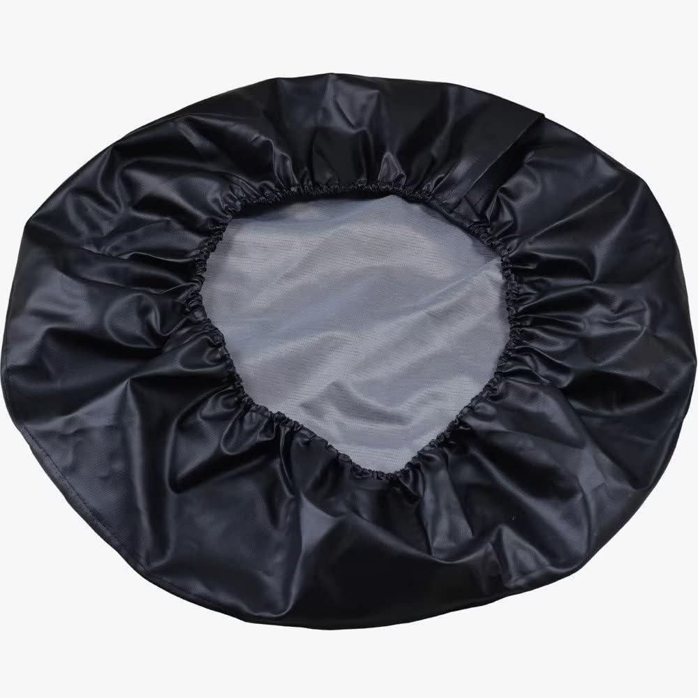 Car spare tire cover, pure black PVC leather SUV truck off-road vehicle RV external tire cover, wheel cover