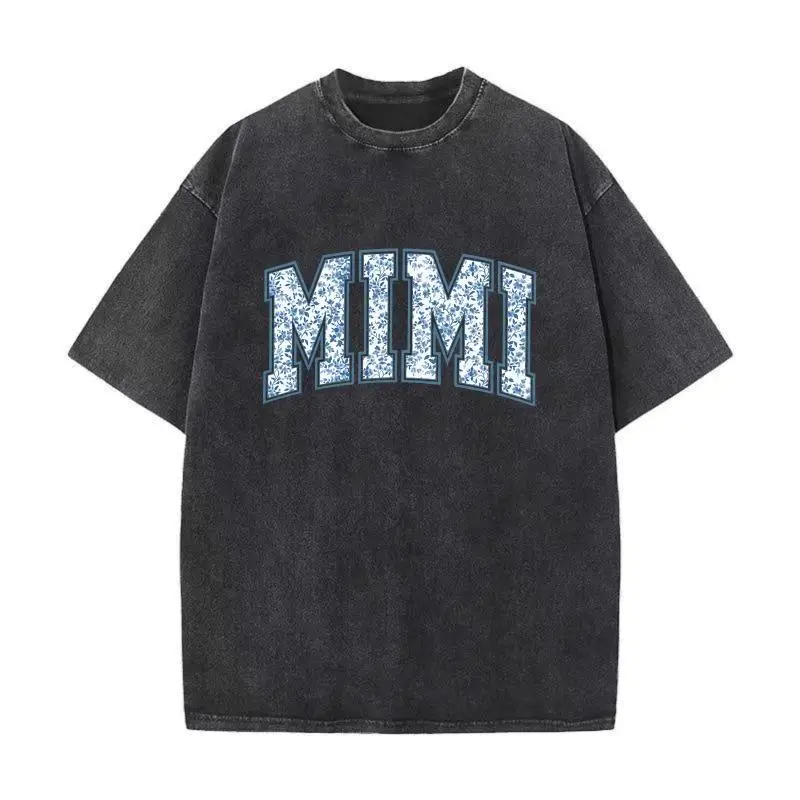 Mimi Washed TShirt, Toile Floral Mimi T-Shirt, Mimi Tee, Cute Mimi TShirt, Gift for Mimi, Grandma Gift, Grandmother Tee, Grandma Mimi Mum Womenswear