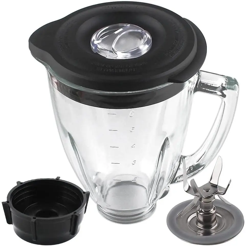 Replacement parts 6-Cup Glass Jar With Blade, Compatible with Oster Blenders