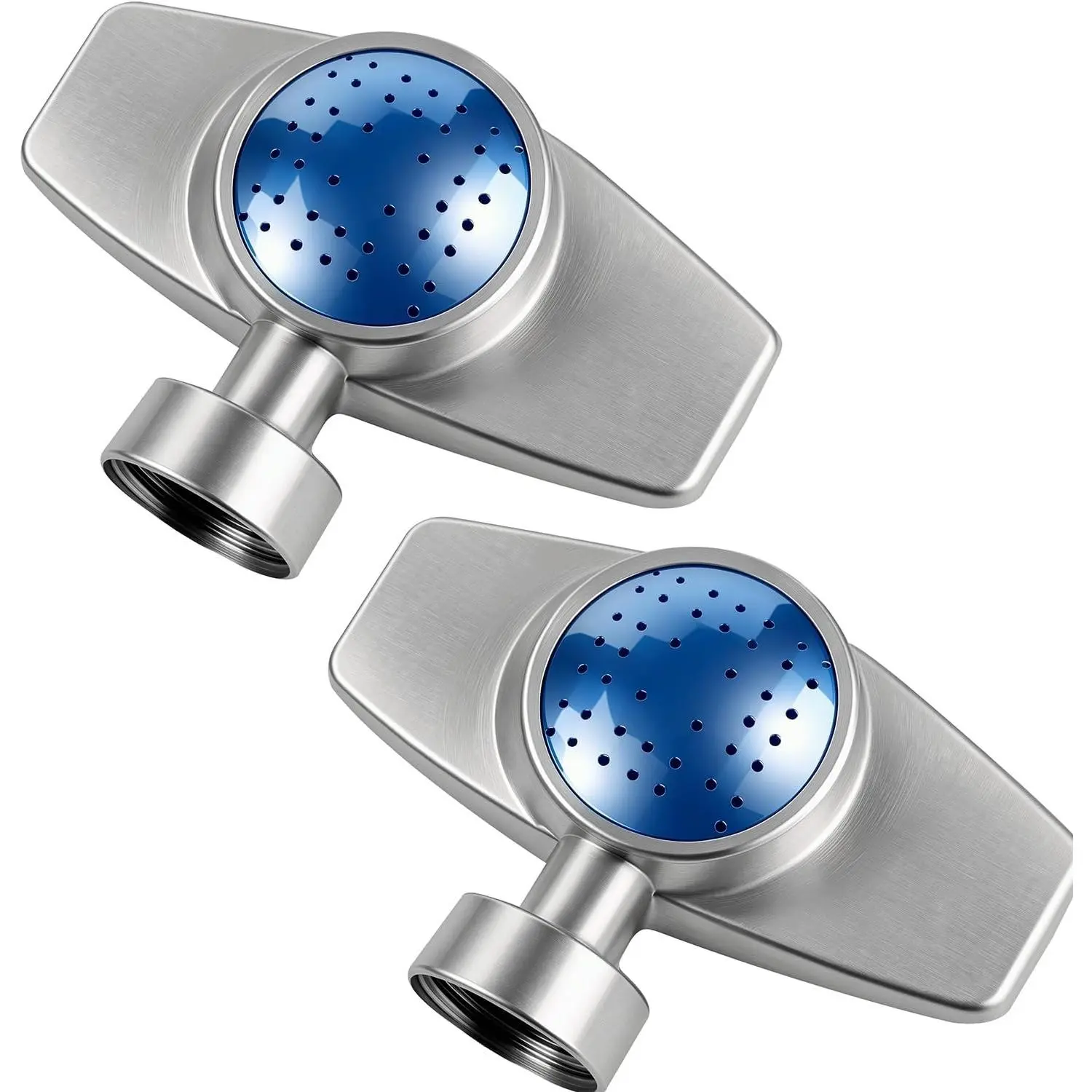 360 Degree Metal Spot Sprinkler 2 Pack, Outdoor Garden Watering Sprinklers for Yard Small Areas Lawn with Gentle Water Flow, Coverage Up to 30FT