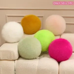 Faux fur plush balls with long hair, soft and cuddly plush pillows, dopamine-colored spherical decorative items, heartwarming and healing Valentine’s Day gifts, anniversary gifts, Mother’s Day gifts, and Children’s Day gifts.