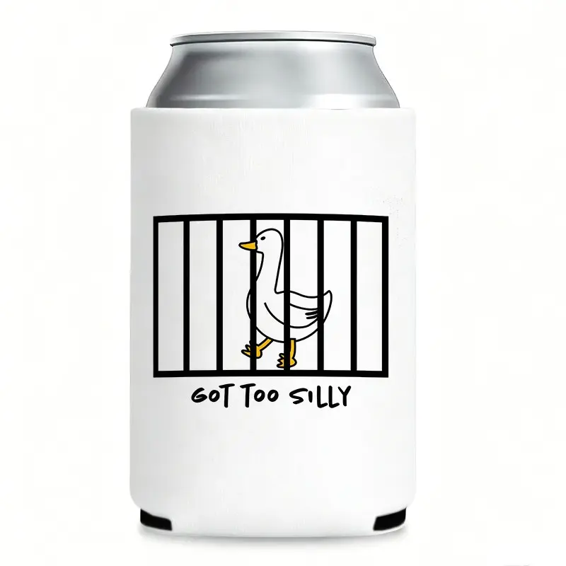 Silly Goose" Insulated Can Cooler Koozie with Thermocooler – Funny Koozies for Party & BBQ, Great Can Koozie for 12 oz Cans, Perfect Koozies for Cans as Hilarious Funny Gifts for Friends,Stocking Stuffers & Summer Cookouts, Drinkware Cooling Humor