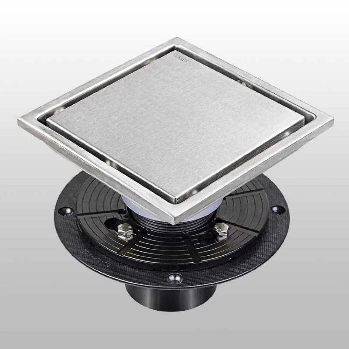 6 Inch Square Shower Floor Drain On-Site  WL