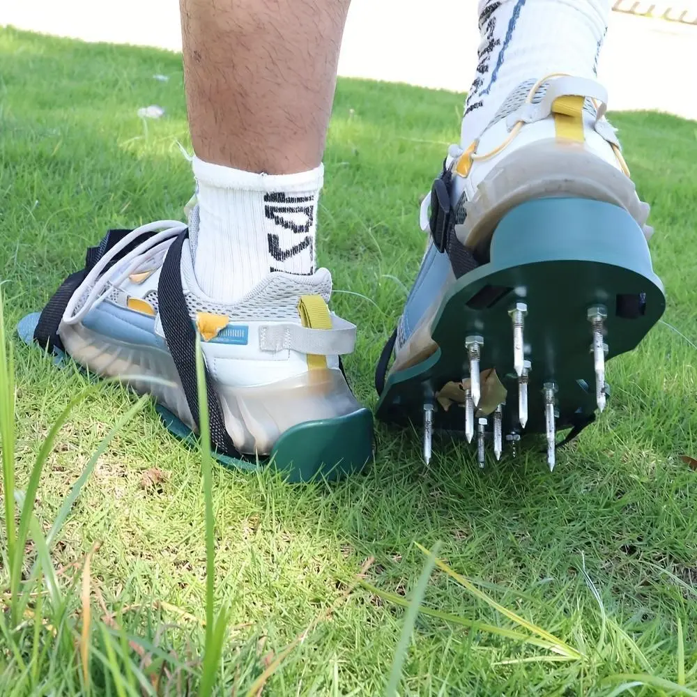 Dual Lawn Aerator Shoes, Durable Efficient Easy Fit Garden Lawn Aerator Shoes, Backyard Gardener Tools, Garden Tools for Home Garden, Lawn Aeration, Aerating, Lawn Care