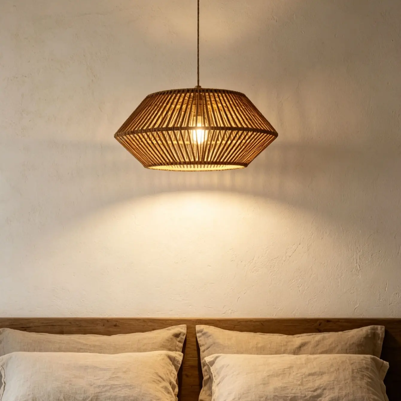 Handmade Traditional Style Non-Electric Woven Paper Rope Decorative Pendant Light Shade, Ideal for Restaurant and Balcony Ambiance, Ceiling Lamp Cover