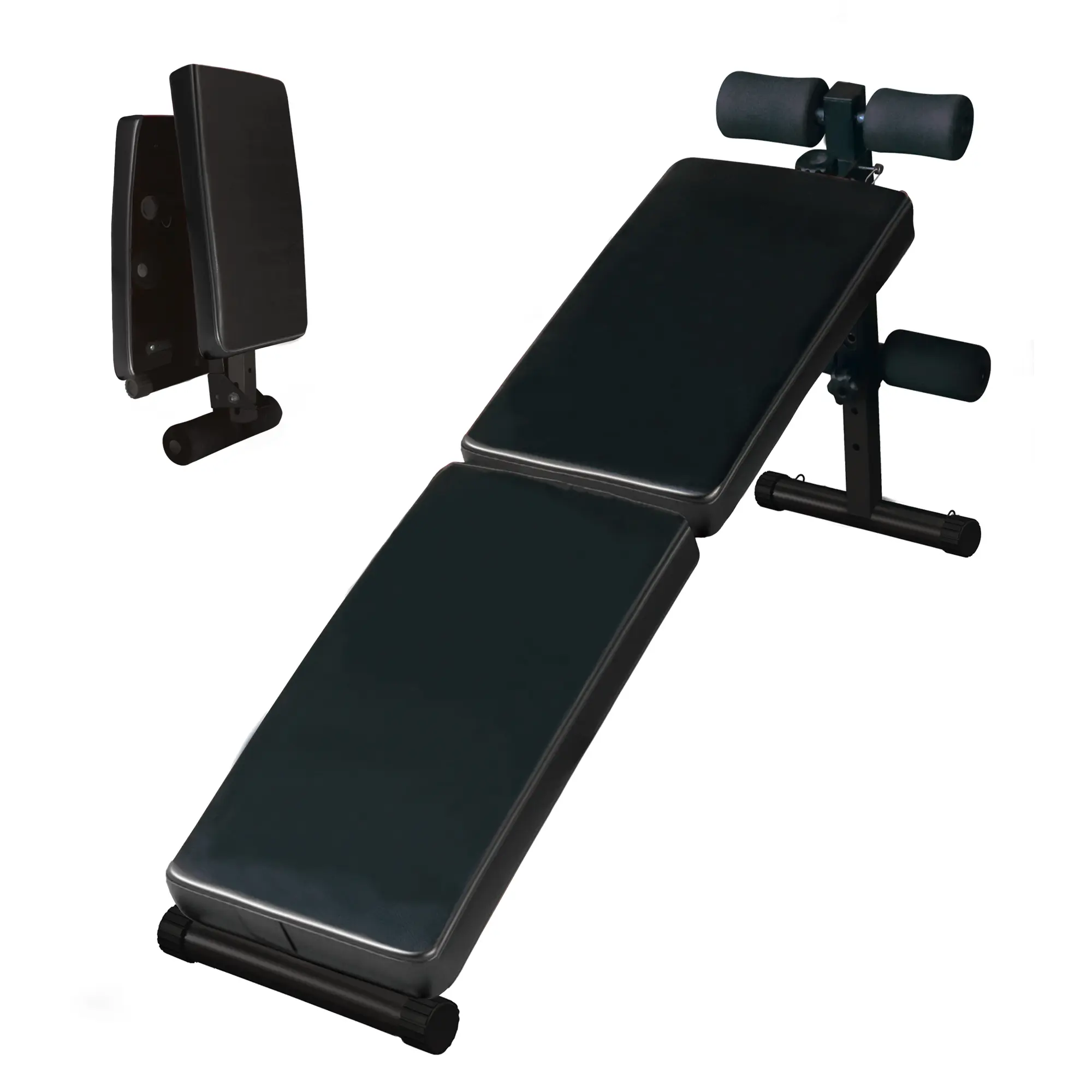 ARCH Adjustable Weight Bench for Home Gym - Multi-Position Sit Up Bench 4-Level Height Adjustment Foldable Exercise Bench for Full Body Workout Strength Training Decline Dumbbell Press Black Heavy Duty Steel Frame 220lbs Capacity, Black Color Options